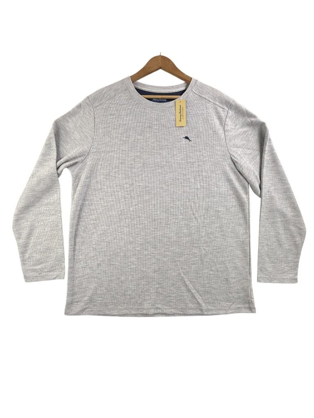 Tommy Bahama Island Sleepwear Pajama Top Mens Large Gray Long Sleeve Crewneck